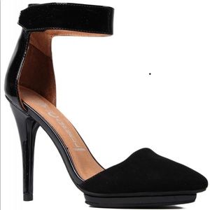 Jeffrey Campbell Solitaire black suede heels